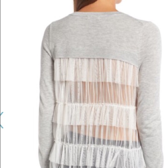 Chelsea28 Tulle Back Sweater Size XS - Picture 2 of 3
